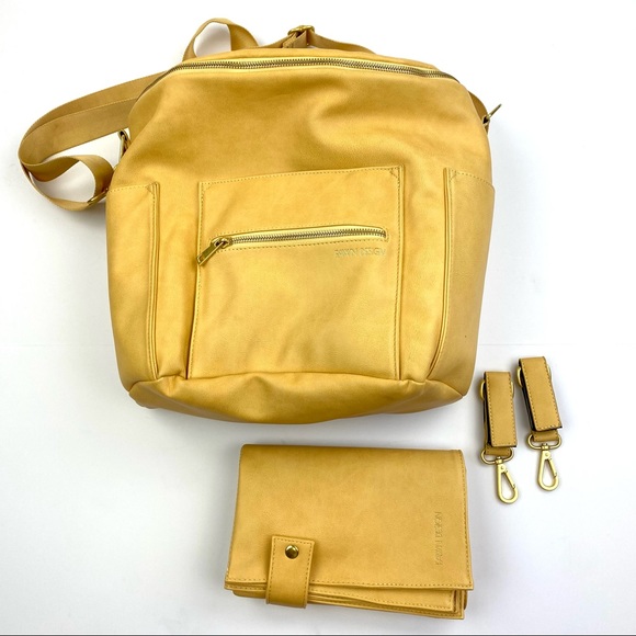 Fawn Design the Original Diaper Bag Pale Yellow with Changing Pad - Picture 1 of 9